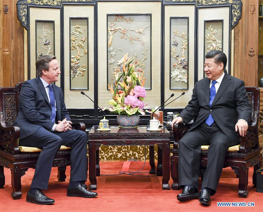 CHINA-BEIJING-XI JINPING-FORMER BRITISH PM-MEETING CN